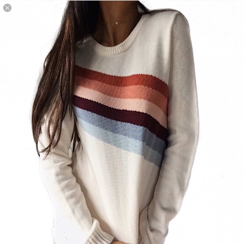 FOREVER 21 Rainbow Sweater